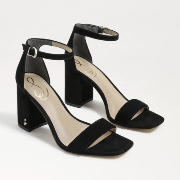 NIB Sam Edelman Daniella Black Suede Heel, Size 8.5 - Picture 2 of 11